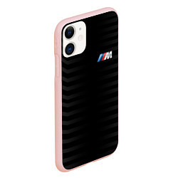 Чехол iPhone 11 матовый BMW M BLACK & GREY, цвет: 3D-светло-розовый — фото 2