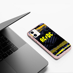 Чехол iPhone 11 матовый AC/DC: Danger Style, цвет: 3D-светло-розовый — фото 2