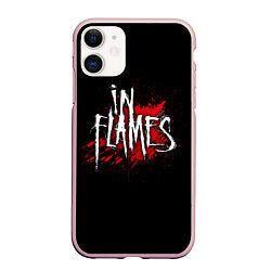 Чехол iPhone 11 матовый In Flames, цвет: 3D-светло-розовый