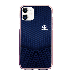Чехол iPhone 11 матовый Lexus: Sport Motors, цвет: 3D-светло-розовый