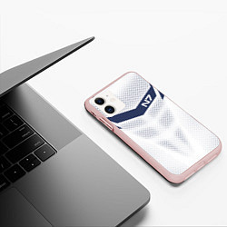 Чехол iPhone 11 матовый N7: White Armor, цвет: 3D-светло-розовый — фото 2