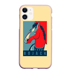 Чехол iPhone 11 матовый BoJack Obey, цвет: 3D-светло-розовый