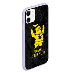 Чехол iPhone 11 матовый Praise The Sun цвета 3D-светло-сиреневый — фото 2