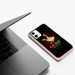 Чехол iPhone 11 матовый GUSSI EQ Style, цвет: 3D-светло-розовый — фото 2