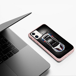 Чехол iPhone 11 матовый BMW M Power, цвет: 3D-светло-розовый — фото 2