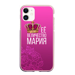 Чехол iPhone 11 матовый Её величество, цвет: 3D-светло-розовый