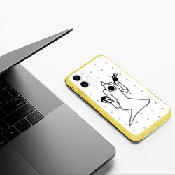 Чехол iPhone 11 матовый KIZARU - Karmageddon, цвет: 3D-желтый — фото 2