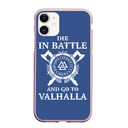 Чехол iPhone 11 матовый Vikings Valhalla, цвет: 3D-светло-розовый
