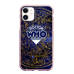 Чехол iPhone 11 матовый Doctor Who, цвет: 3D-светло-розовый