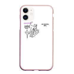 Чехол iPhone 11 матовый SAYONARA BOY, цвет: 3D-светло-розовый