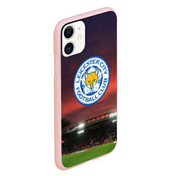 Чехол iPhone 11 матовый FC Leicester City, цвет: 3D-светло-розовый — фото 2