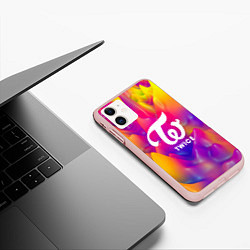 Чехол iPhone 11 матовый TWICE, цвет: 3D-светло-розовый — фото 2