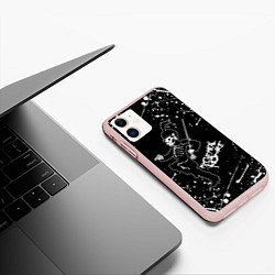 Чехол iPhone 11 матовый My Chemical Romance, цвет: 3D-светло-розовый — фото 2