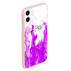 Чехол iPhone 11 матовый LIL PEEP FIRE, цвет: 3D-светло-розовый — фото 2