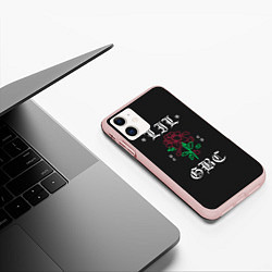 Чехол iPhone 11 матовый Peep Rose, цвет: 3D-светло-розовый — фото 2