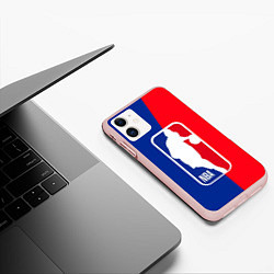 Чехол iPhone 11 матовый NBA Kobe Bryant, цвет: 3D-светло-розовый — фото 2