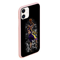 Чехол iPhone 11 матовый KOBE BRYANT, цвет: 3D-светло-розовый — фото 2