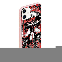 Чехол iPhone 11 матовый Imagine Dragons, цвет: 3D-светло-розовый — фото 2