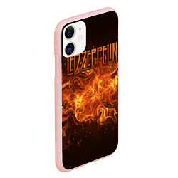 Чехол iPhone 11 матовый Led Zeppelin, цвет: 3D-светло-розовый — фото 2