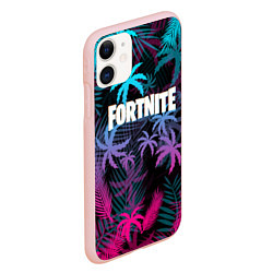 Чехол iPhone 11 матовый FORTNITE, цвет: 3D-светло-розовый — фото 2