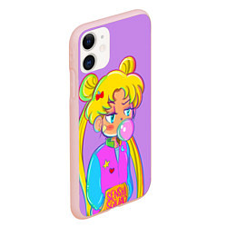 Чехол iPhone 11 матовый SAILOR MOON, цвет: 3D-светло-розовый — фото 2