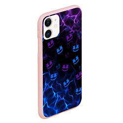 Чехол iPhone 11 матовый Marshmello, цвет: 3D-светло-розовый — фото 2