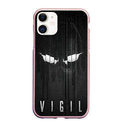 Чехол iPhone 11 матовый Vigil, цвет: 3D-светло-розовый