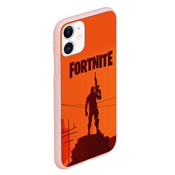 Чехол iPhone 11 матовый FORTNITE, цвет: 3D-светло-розовый — фото 2