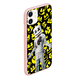 Чехол iPhone 11 матовый FORTNITE x MARSHMELLO, цвет: 3D-светло-розовый — фото 2