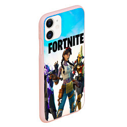 Чехол iPhone 11 матовый ФОРТНАЙТ, цвет: 3D-светло-розовый — фото 2