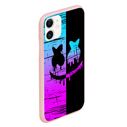 Чехол iPhone 11 матовый FORTNITE MARSHMELLO, цвет: 3D-светло-розовый — фото 2
