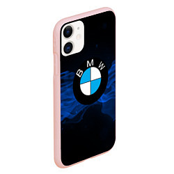 Чехол iPhone 11 матовый BMW, цвет: 3D-светло-розовый — фото 2