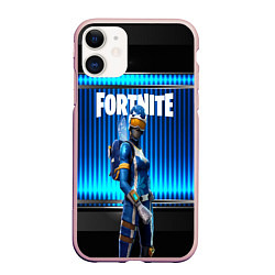 Чехол iPhone 11 матовый FORTNITE, цвет: 3D-светло-розовый