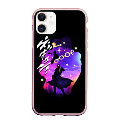 Чехол iPhone 11 матовый JoJo’s Bizarre Adventure, цвет: 3D-светло-розовый