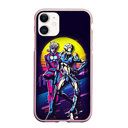 Чехол iPhone 11 матовый JoJo’s Bizarre Adventure, цвет: 3D-светло-розовый