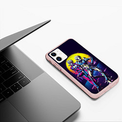 Чехол iPhone 11 матовый JoJo’s Bizarre Adventure, цвет: 3D-светло-розовый — фото 2