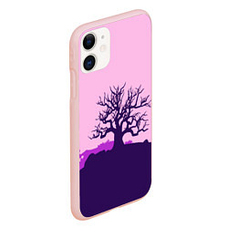Чехол iPhone 11 матовый Старое и страшное дерево, цвет: 3D-светло-розовый — фото 2
