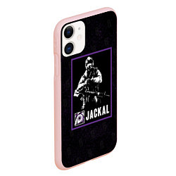 Чехол iPhone 11 матовый Jackal, цвет: 3D-светло-розовый — фото 2