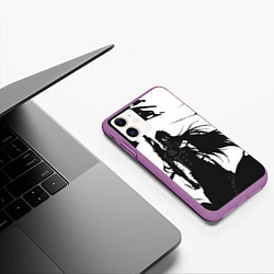 Чехол iPhone 11 матовый Bleach Блич, цвет: 3D-фиолетовый — фото 2