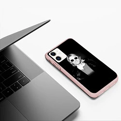 Чехол iPhone 11 матовый Курт Кобейн в Очках Nirvana, цвет: 3D-светло-розовый — фото 2