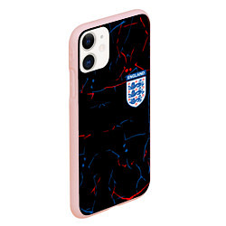 Чехол iPhone 11 матовый Сборная Англии, цвет: 3D-светло-розовый — фото 2