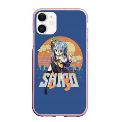 Чехол iPhone 11 матовый Shiro princess, цвет: 3D-светло-розовый