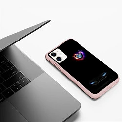 Чехол iPhone 11 матовый BMW Car, цвет: 3D-светло-розовый — фото 2