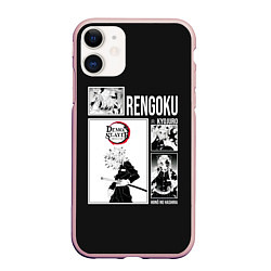 Чехол iPhone 11 матовый Rengoku, цвет: 3D-светло-розовый