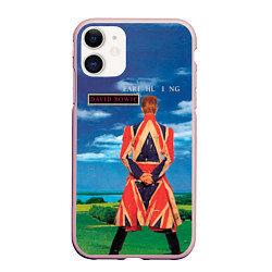 Чехол iPhone 11 матовый Earthling - David Bowie, цвет: 3D-светло-розовый