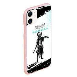 Чехол iPhone 11 матовый АССАСИН КРИД ASSASSINS CREED VALHALLA Z, цвет: 3D-светло-розовый — фото 2