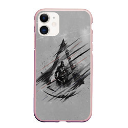 Чехол iPhone 11 матовый Знак Ассасинов, цвет: 3D-светло-розовый