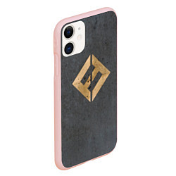 Чехол iPhone 11 матовый Concrete and Gold - Foo Fighters, цвет: 3D-светло-розовый — фото 2