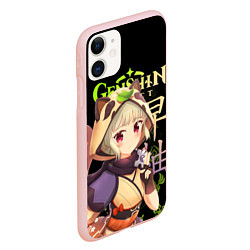 Чехол iPhone 11 матовый Саю Genshin Impact, цвет: 3D-светло-розовый — фото 2