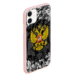 Чехол iPhone 11 матовый Российская Федерация, цвет: 3D-светло-розовый — фото 2